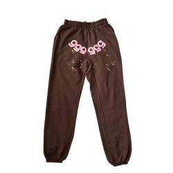 Men Women Web Pattern Tracksuit – Brown2