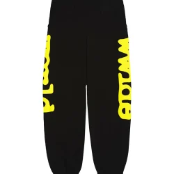 Sp5der Beluga Sweatpants Black Yellow