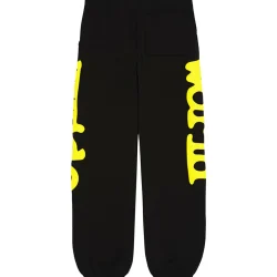 Sp5der Beluga Sweatpants Black Yellow2