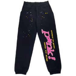 Sp5der Black Pink Printed Sweatpant